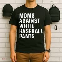 Moms Against White Baseball Pants Tank Top T-Shirt thumb 6