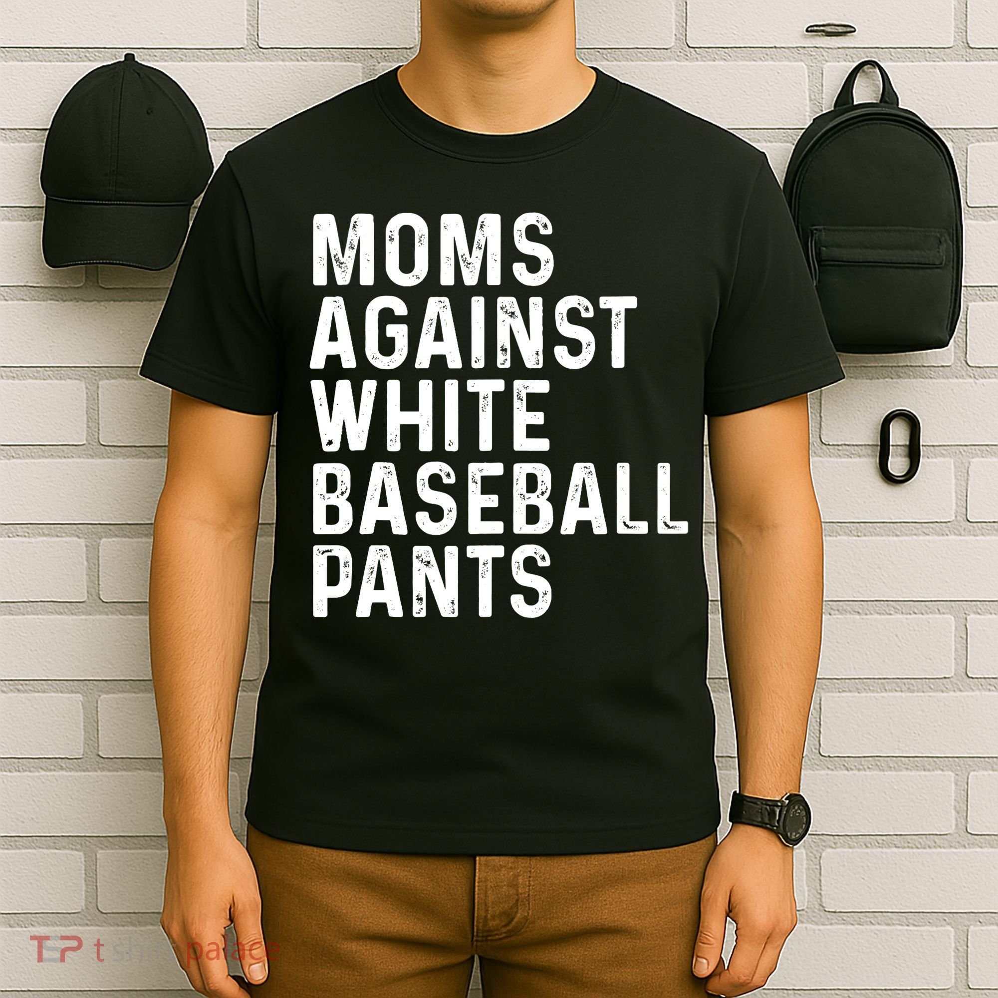 Moms Against White Baseball Pants Tank Top T-Shirt