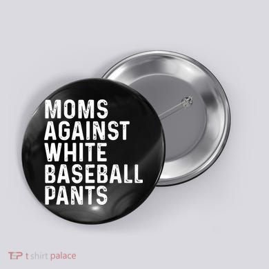 Moms Against White Baseball Pants Tank Top Button