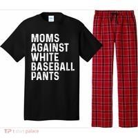 Moms Against White Baseball Pants Tank Top Pajama Set thumb 0