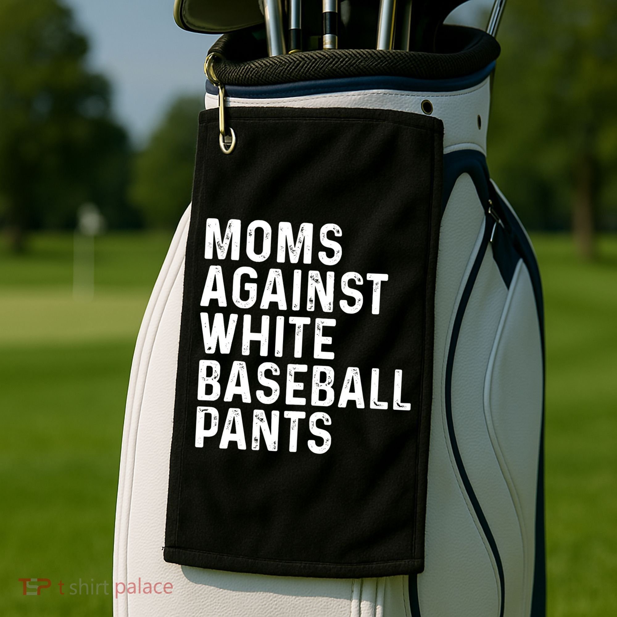 Moms Against White Baseball Pants Tank Top Golf Towel