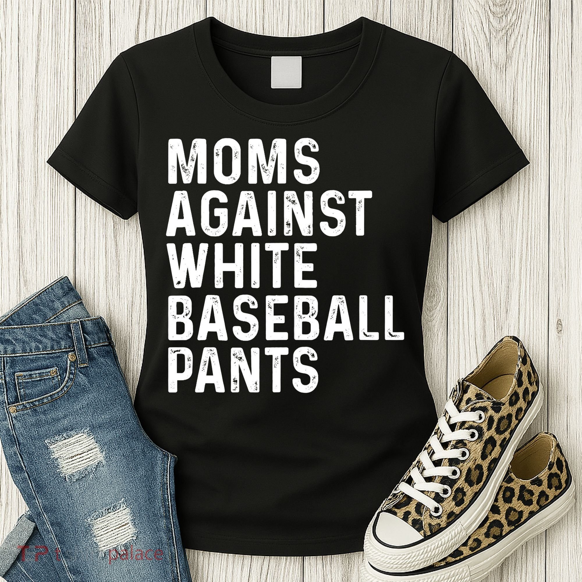 Moms Against White Baseball Pants Tank Top Women's T-Shirt