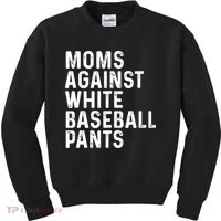 Moms Against White Baseball Pants Tank Top Kids Sweatshirt thumb 0