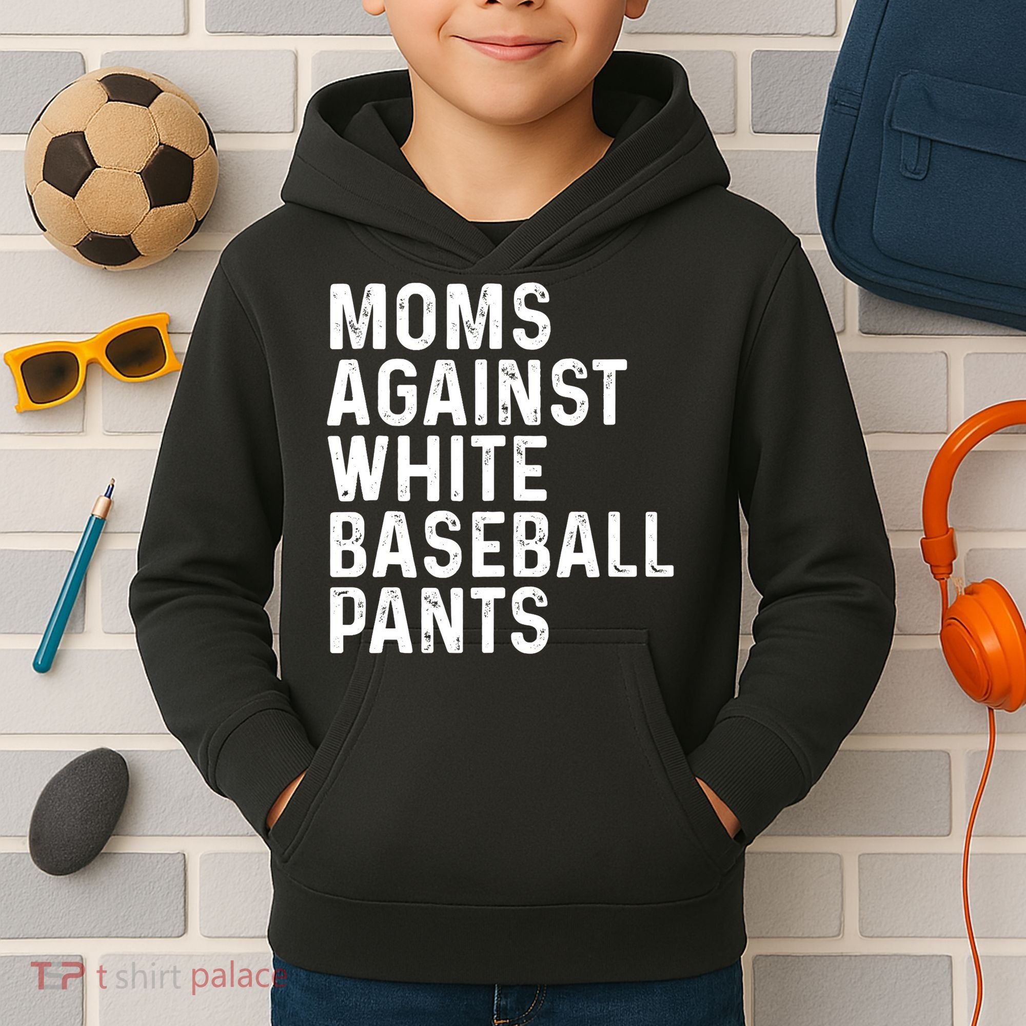 Moms Against White Baseball Pants Tank Top Kids Hoodie