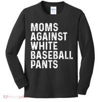 Moms Against White Baseball Pants Tank Top Kids Long Sleeve Shirt thumb 0