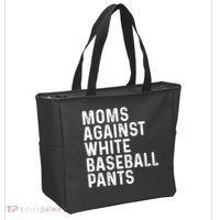 Moms Against White Baseball Pants Tank Top Tote Bag thumb 2