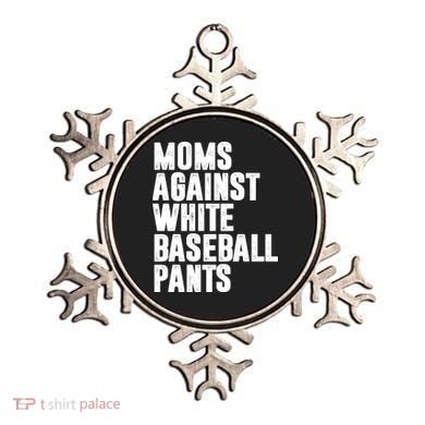 Moms Against White Baseball Pants Funny Ornament