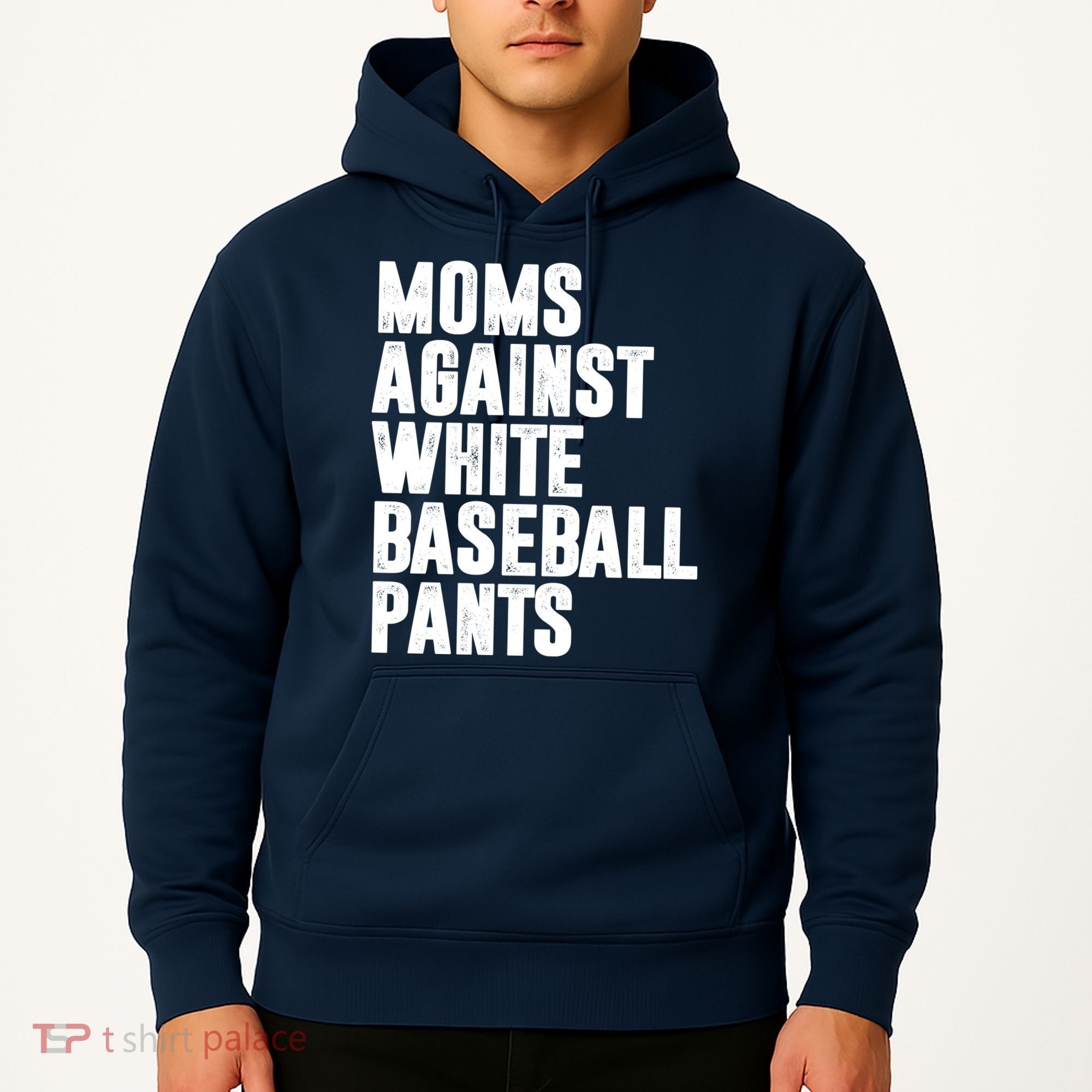 Moms Against White Baseball Pants Funny Hoodie