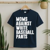 Moms Against White Baseball Pants Funny T-Shirt thumb 2
