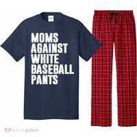 Moms Against White Baseball Pants Funny Pajama Set thumb 0