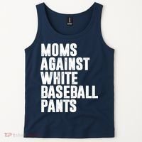 Moms Against White Baseball Pants Funny Tank Top thumb 2