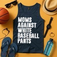 Moms Against White Baseball Pants Funny Tank Top thumb 4