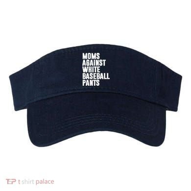 Moms Against White Baseball Pants Funny Visor