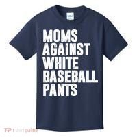 Moms Against White Baseball Pants Funny Kids T-Shirt thumb 0