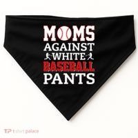 Moms Against White Baseball Pants Baseball season USA-Made Doggie Bandana thumb 0