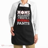 Moms Against White Baseball Pants Baseball season Apron thumb 2