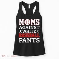 Moms Against White Baseball Pants Baseball season Women's Tank Top thumb 0
