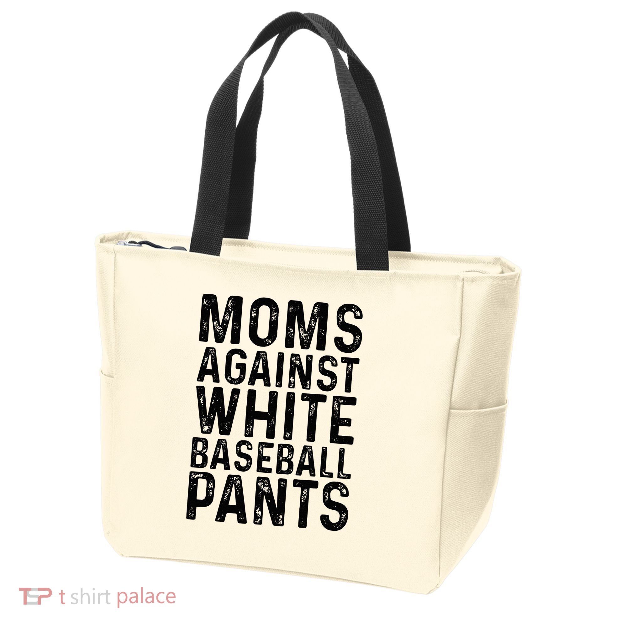 Moms Against White Baseball Pants For Mom Tote Bag