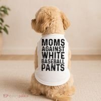 Moms Against White Baseball Pants For Mom Doggie Tank thumb 2