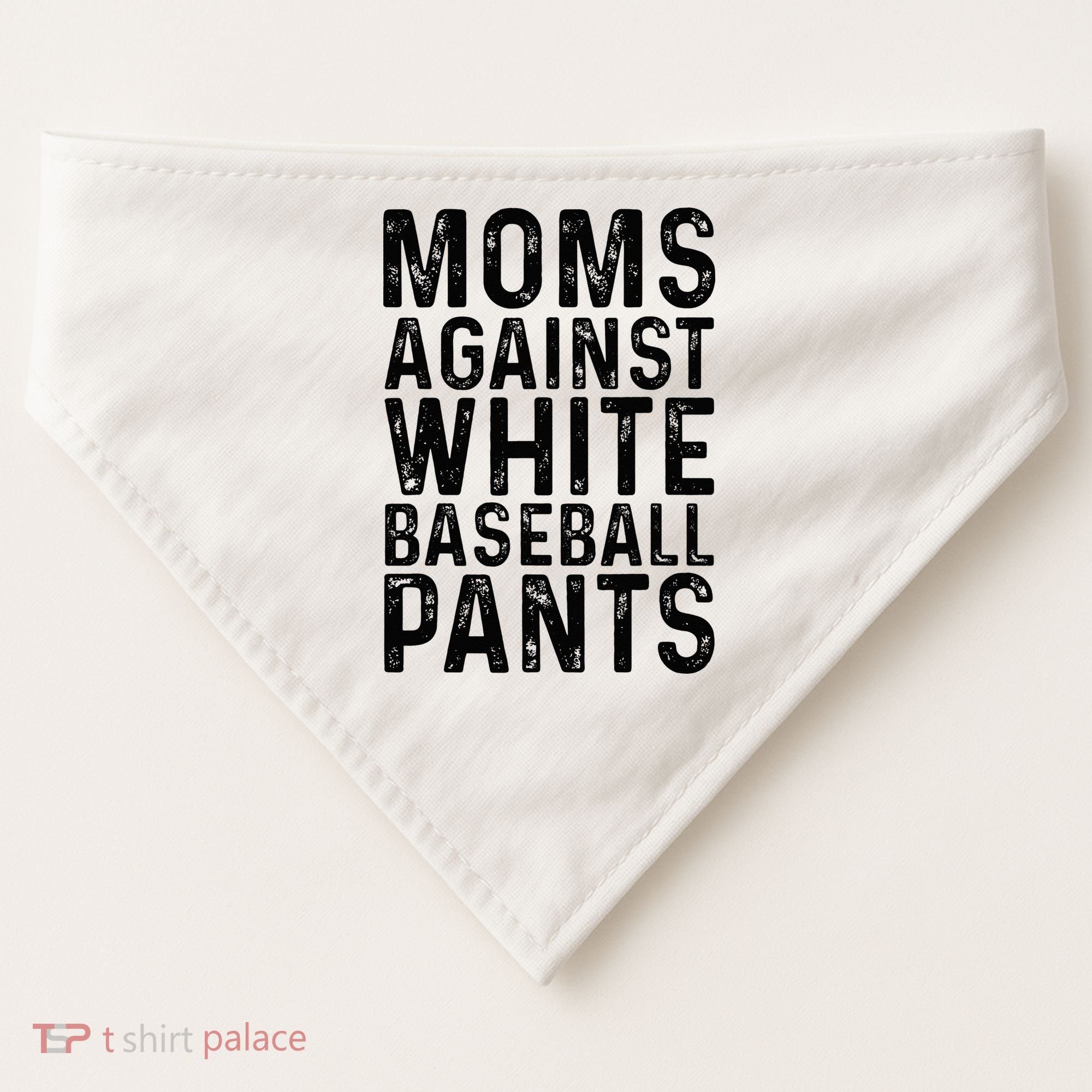Moms Against White Baseball Pants For Mom USA-Made Doggie Bandana