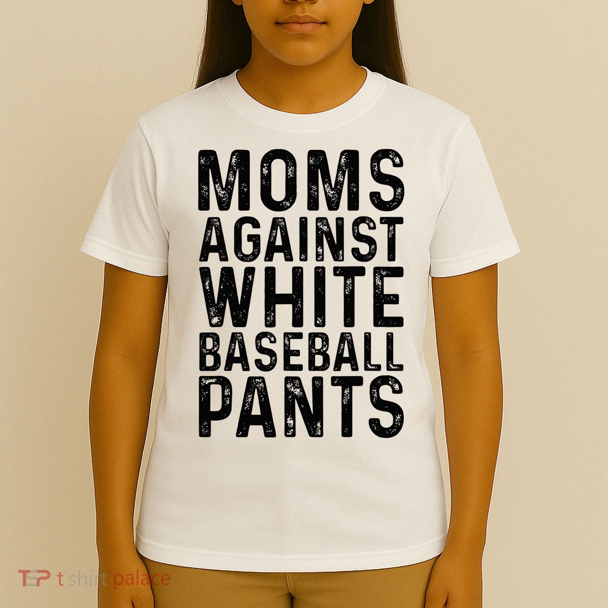 Moms Against White Baseball Pants For Mom T-Shirt