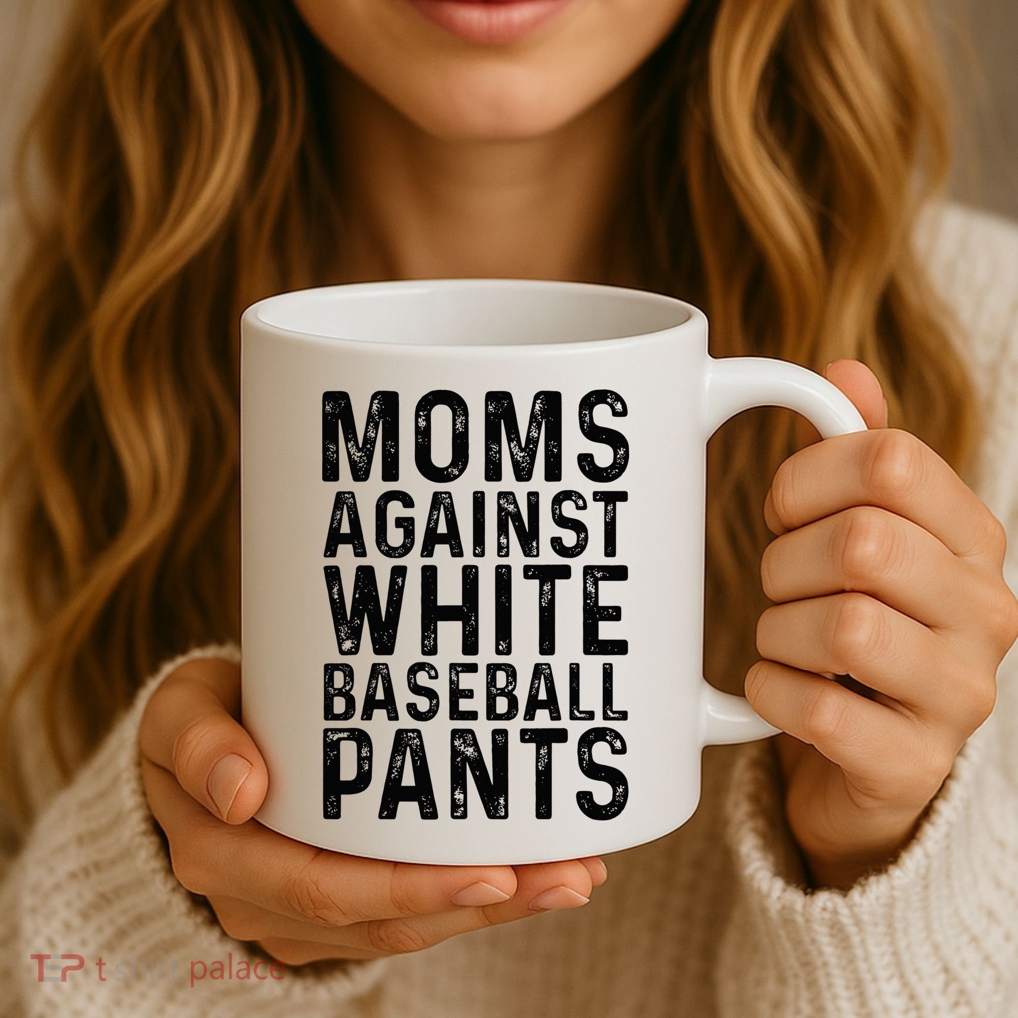 Moms Against White Baseball Pants For Mom Coffee Mug