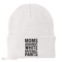 Moms Against White Baseball Pants For Mom Beanie thumb 0