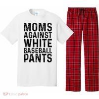 Moms Against White Baseball Pants For Mom Pajama Set thumb 0
