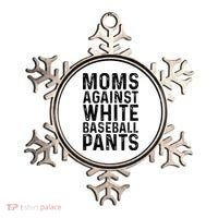 Moms Against White Baseball Pants For Mom Ornament thumb 0