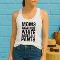 Moms Against White Baseball Pants For Mom Women's Tank Top thumb 2
