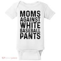 Moms Against White Baseball Pants For Mom Baby Bodysuit thumb 0