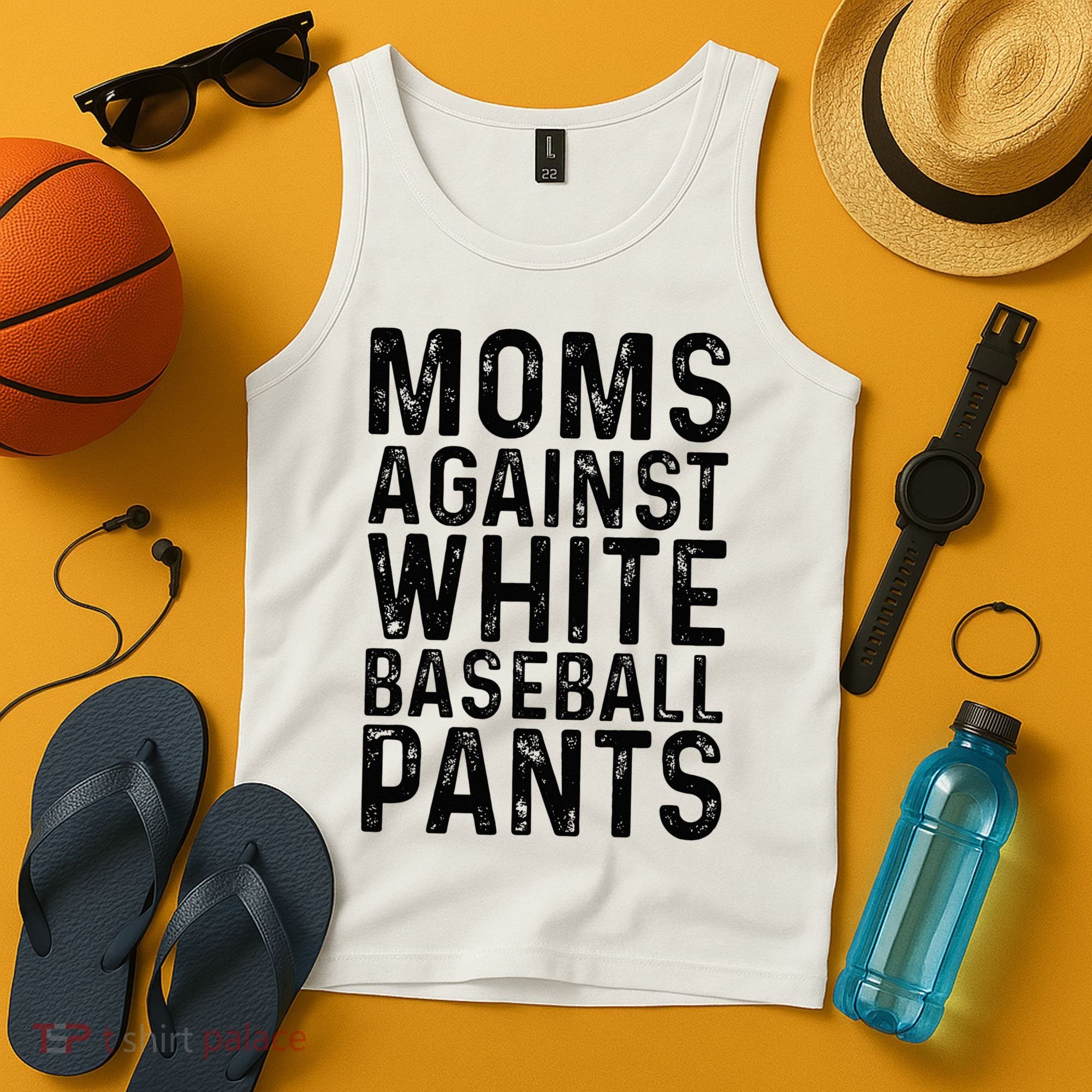 Moms Against White Baseball Pants For Mom Tank Top