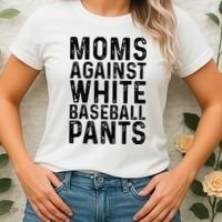 Moms Against White Baseball Pants For Mom Women's T-Shirt thumb 2
