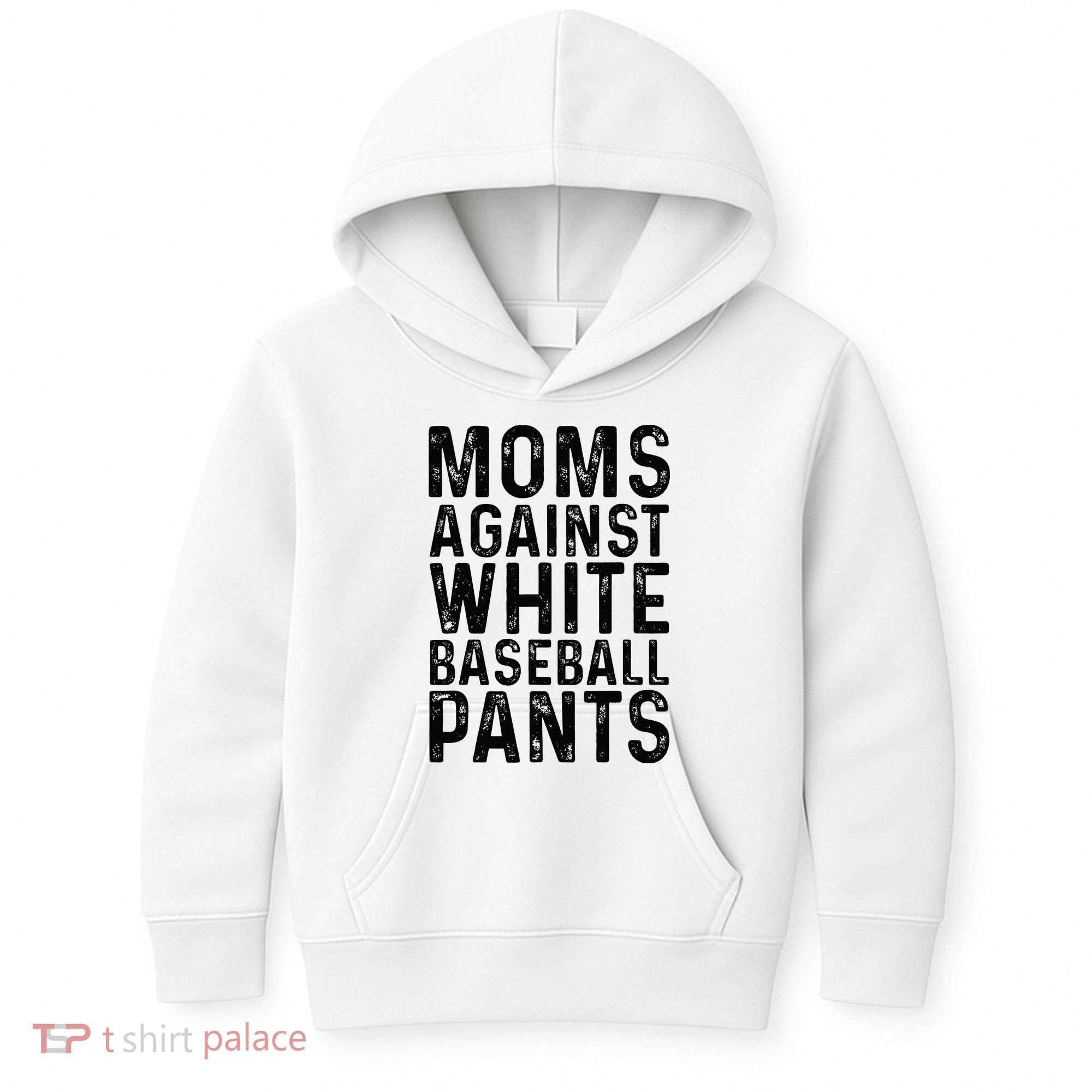 Moms Against White Baseball Pants For Mom Kids Hoodie