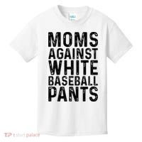 Moms Against White Baseball Pants For Mom Kids T-Shirt thumb 0