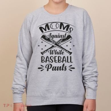 Moms Against White Baseball Pants Women's Sweatshirt
