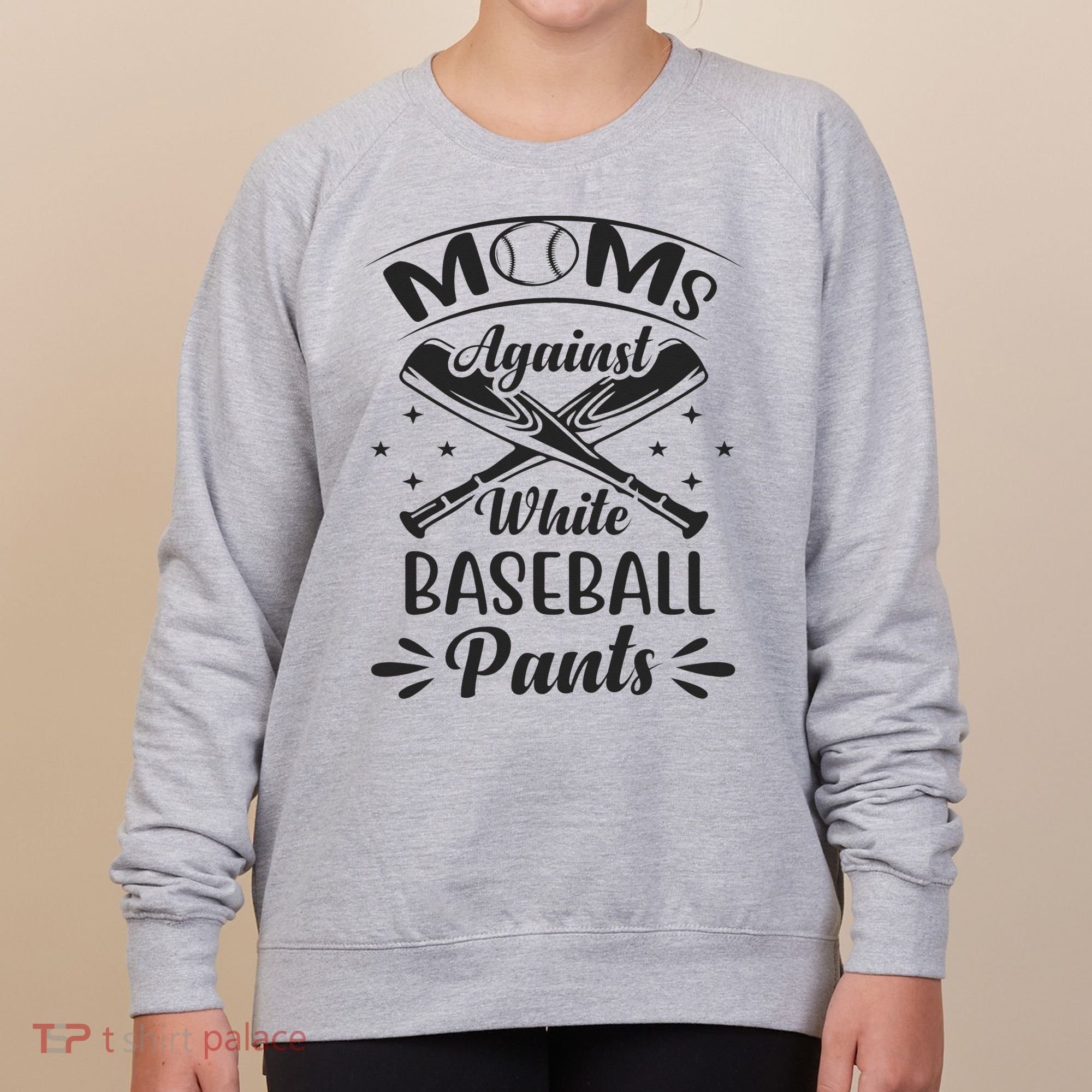 Moms Against White Baseball Pants Women's Sweatshirt