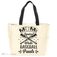 Moms Against White Baseball Pants Tote Bag thumb 0