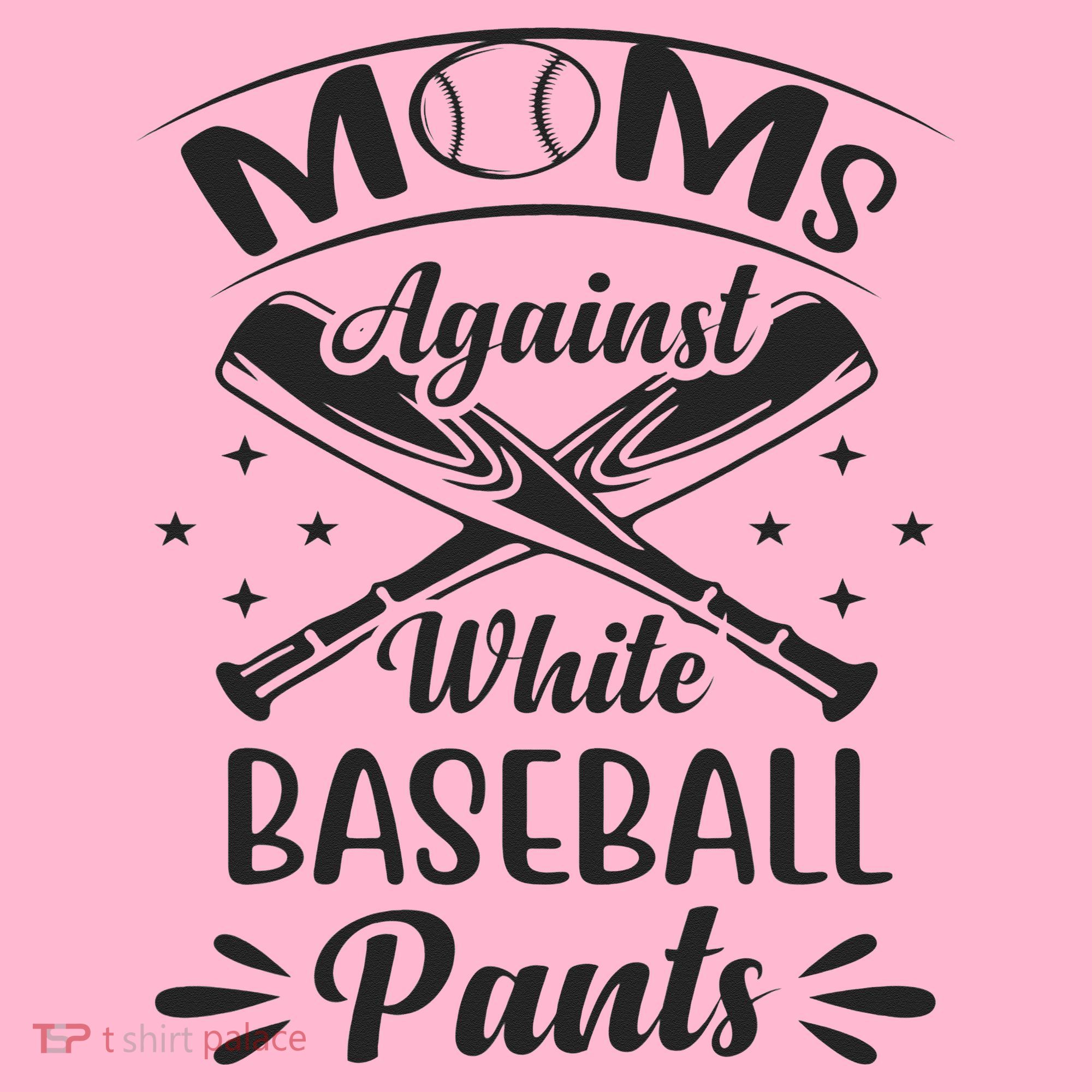Moms Against White Baseball Pants Coaster