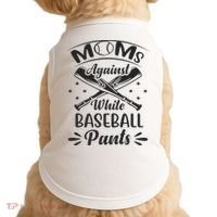 Moms Against White Baseball Pants Doggie Tank thumb 0