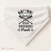 Moms Against White Baseball Pants USA-Made Doggie Bandana thumb 0