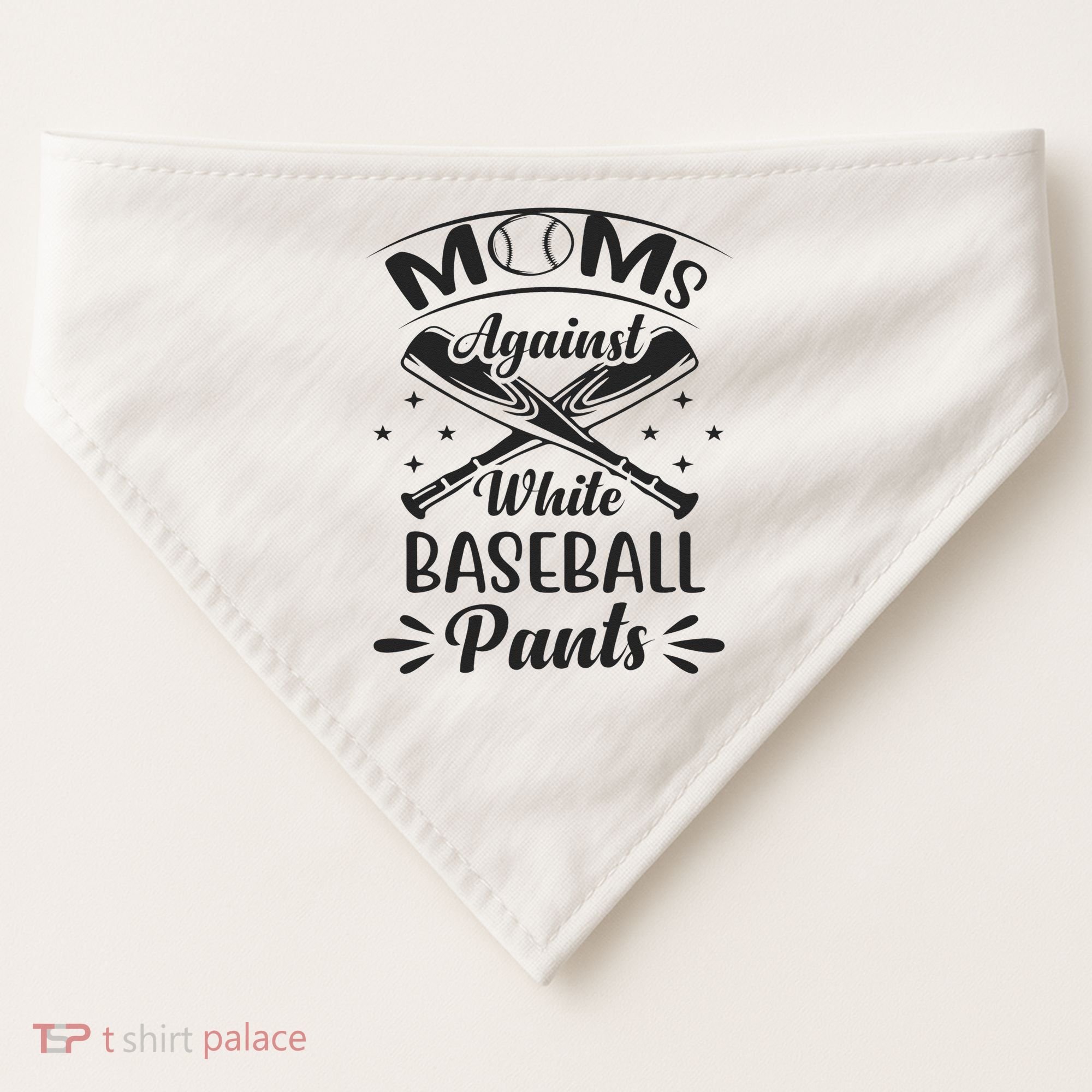 Moms Against White Baseball Pants USA-Made Doggie Bandana