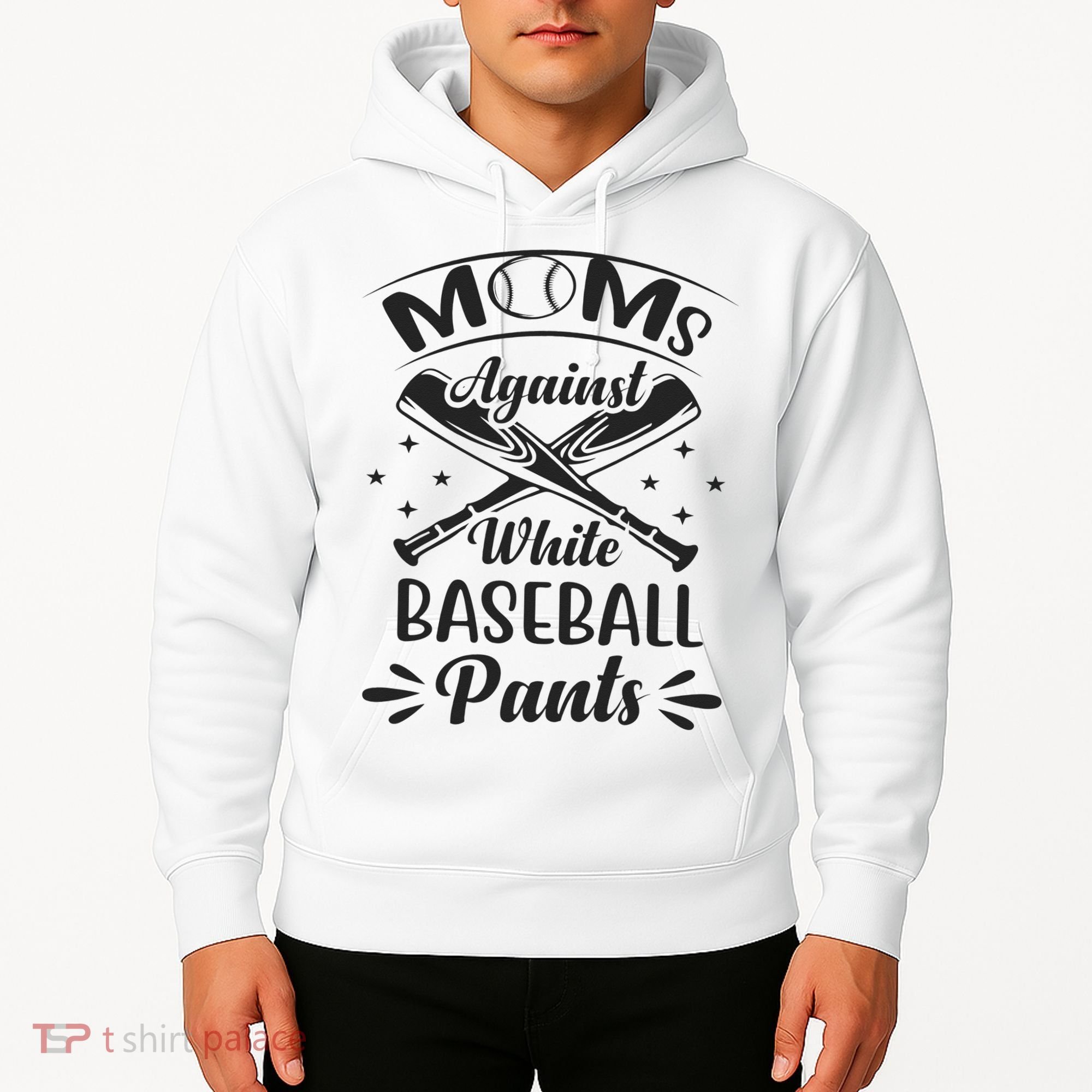 Moms Against White Baseball Pants Hoodie