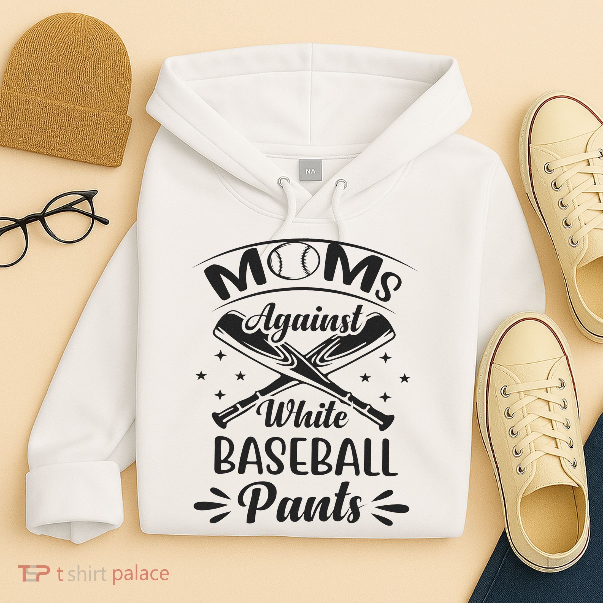Moms Against White Baseball Pants Hoodie