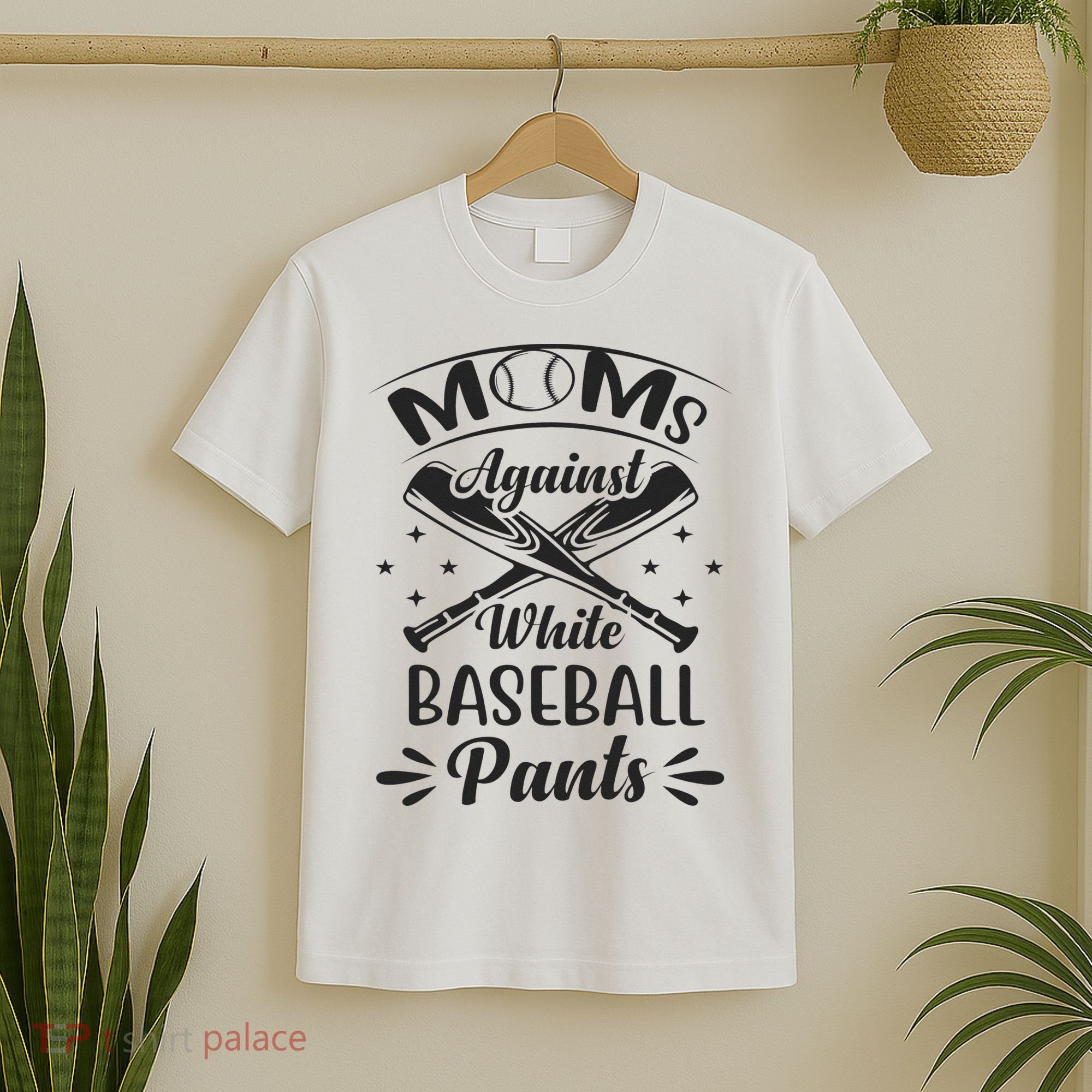 Moms Against White Baseball Pants T-Shirt