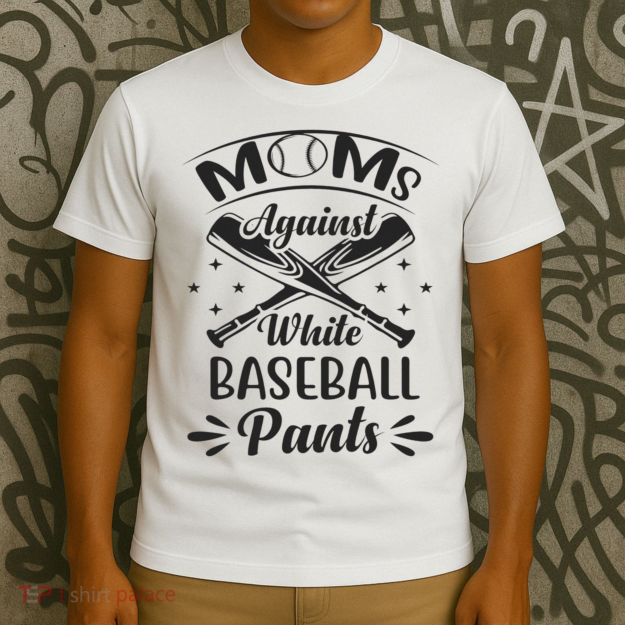 Moms Against White Baseball Pants T-Shirt