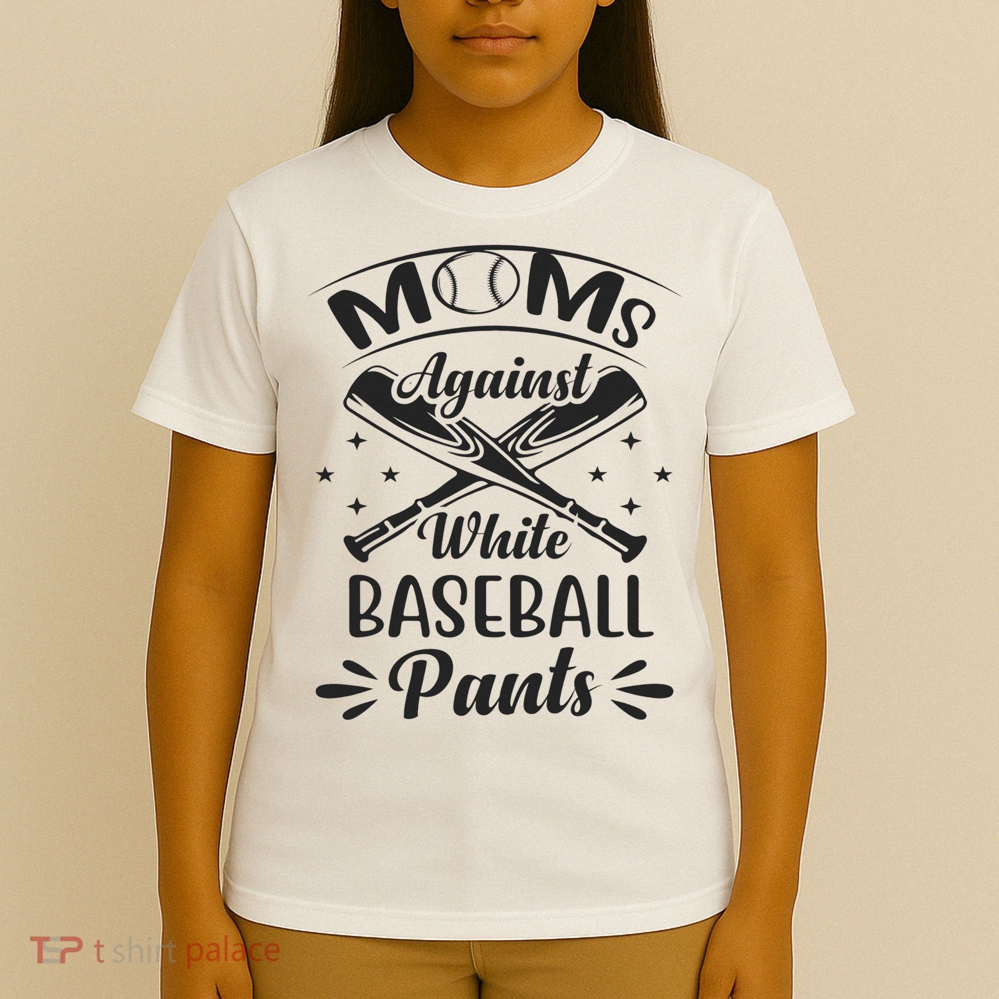Moms Against White Baseball Pants T-Shirt