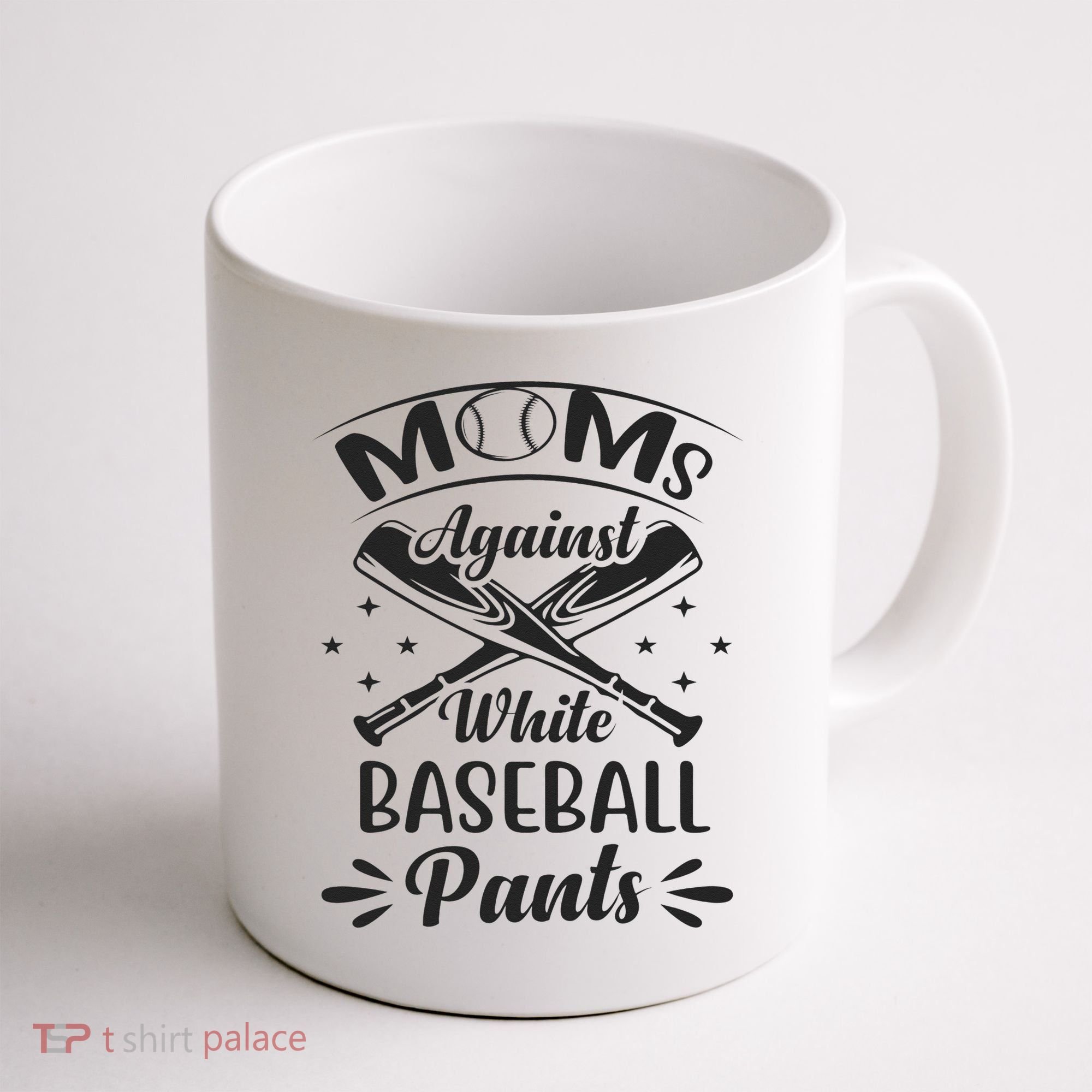Moms Against White Baseball Pants Coffee Mug