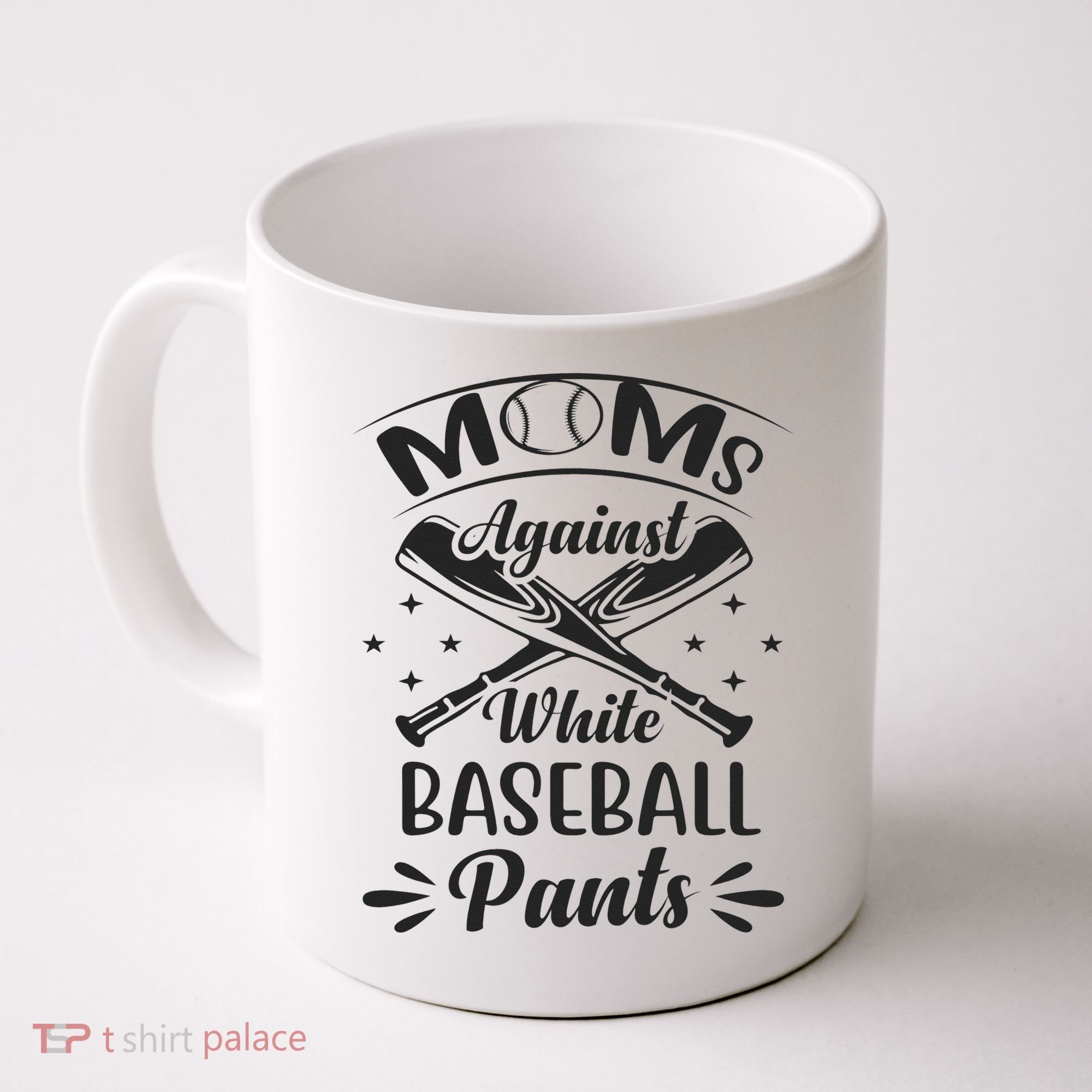 Moms Against White Baseball Pants Coffee Mug