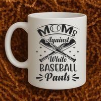 Moms Against White Baseball Pants Coffee Mug thumb 2
